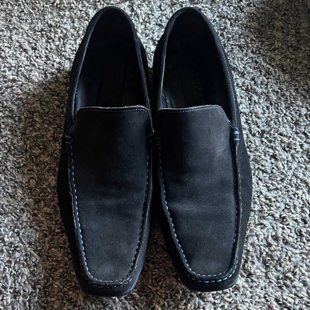 To Boot New York Men's Black Suede Slip-On Loafers 9.5